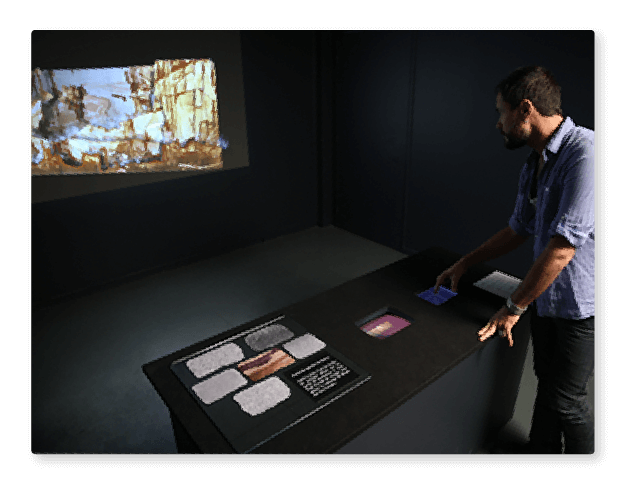 Photographie de l'installation interactive pour 